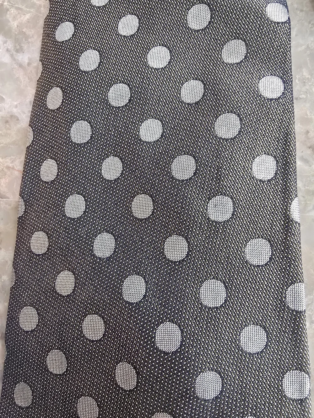 Yves Saint Laurent Gray Tie with White Polka Dots